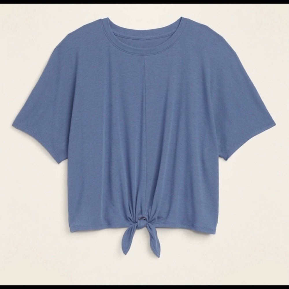 NWT Ultralite Rib-knight Tie Hem performance top